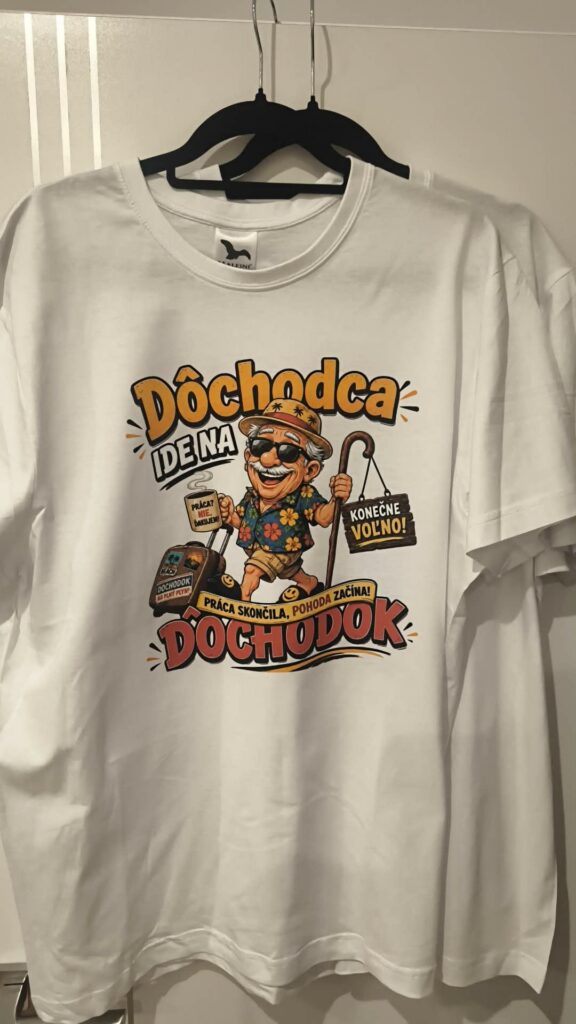 Ukážka trička s vlastnou potlačou